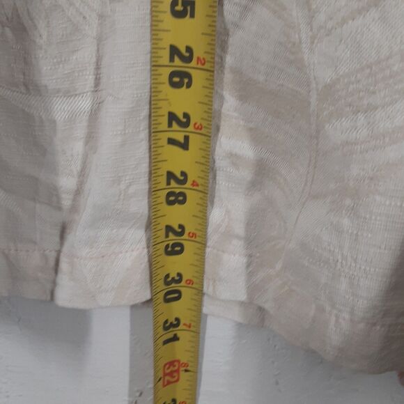 Caribbean Adult Mens XL Beige Silk Cotton Short Sleeve Floral Hawaiin Shirt - Picture 8 of 8